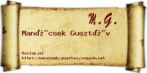 Manácsek Gusztáv névjegykártya